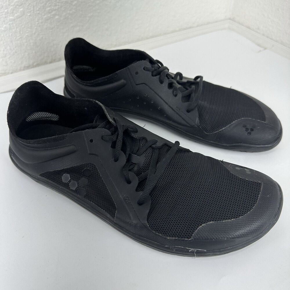 Vivobarefoot Primus Lite III Barefoot Black Shoes Mens Size 44 US11 UK 10